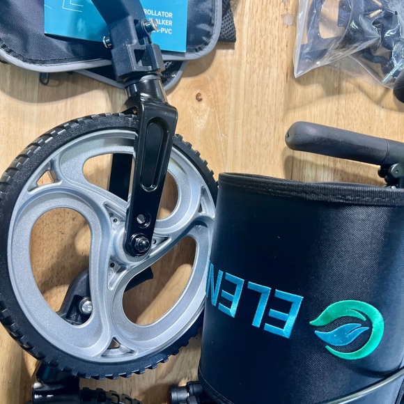 ELENKER 2 in 1 Rollator Walker & Transport Chair, Folding Wheelchair - Picture 10 of 15